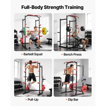 Power Cage Power Rack, multifunktionelt barbell squat stativ
