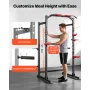 Power Cage Power Rack, Multifunctional Barbell Squat Rack with Adjustable Height, Home Gym Strength Training Workout Equipment w