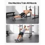 Power Cage Power Rack, Multifunctional Barbell Squat Rack with Adjustable Height, Home Gym Strength Training Workout Equipment w