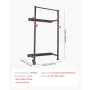 VEVOR Folding Power Cage, Wall-Mounted Power Rack Squat Rack, Multifunctional Strength Training Workout Equipment with Landmine 