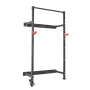 VEVOR Folding Power Cage, Wall-Mounted Power Rack Squat Rack, Multifunctional Strength Training Workout Equipment with Landmine 