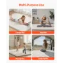 Japanese Tatami Mat, Queen Size Foldable Japanese Tatami Mattress, Futon Mattress with Storage Bag & Fastener, 9-Layer Floor Mat