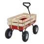 Pull-Along Wagon for Kids, 101cm Toddler Wagons with Wooden Panels & Handle, Supports up to 150kg, All-Terrain Utility Wagon Car