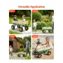 Pull-Along Wagon for Kids, 101cm Toddler Wagons with Wooden Panels & Handle, Supports up to 150kg, All-Terrain Utility Wagon Car