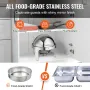 Rulle Top Chafing Dish Buffet Set, 6 Qt 2 Pack, rustfrit stål
