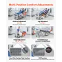 Premium 5 Function Full Electric Hospital Bed, Electric Medical Bed with Cardiac Chair, CPR, Trendelenburg & Reverse Trendelenbu