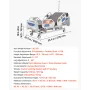 Premium 5 Function Full Electric Hospital Bed, Electric Medical Bed with Cardiac Chair, CPR, Trendelenburg & Reverse Trendelenbu