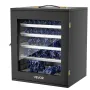 Miniatures Storage Case, Fits for 1:1750-1:2000 Scale Models, Wooden Miniatures Display Holder with 5 Tray & 13 Slots, Clear Vie