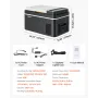bilkøleskab, DC 12/24V AC100-240V kompressor elektrisk køler