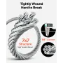3.2 mm Wire Rope Kit, 12.2 m Length, 316 Stainless Steel Wire Cable, 7.1 kN Breaking Strength, 7 x 7 Strands Construction, Steel