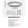 VEVOR 3.2 mm Wire Rope Kit, 12.2 m Length, 316 Stainless Steel Wire Cable, 7.1 kN Breaking Strength, 7 x 7 Strands Construction,