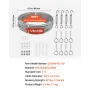 3.2 mm Wire Rope Kit, 30.5 m Length, 304 Stainless Steel Wire Cable, 2.9 kN Breaking Strength, 7 x 7 Strands Construction, Steel