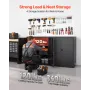 Metal Storage Cabinet, 106 cm Steel Garage Cabinet with 2 Adjustable Shelves, 2 Magnetic Doors & 2 Keys, 3 Tiers Lockable Tool S