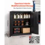 Metal Storage Cabinet, 106 cm Steel Garage Cabinet with 2 Adjustable Shelves, 2 Magnetic Doors & 2 Keys, 3 Tiers Lockable Tool S