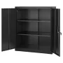 VEVOR Metal Storage Cabinet, 106 cm Steel Garage Cabinet with 2 Adjustable Shelves, 2 Magnetic Doors & 2 Keys, 3 Tiers Lockable 