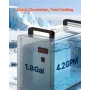 Industrial Water Chiller, 1600W, Industrial Water Cooler Cooling System with Compressor, 16 L/min Max Flow Rate, 7 L Tank Capaci