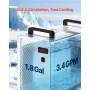 VEVOR industriel vandkøler, 1600W, industriel vandkølerkølesystem med kompressor, 7 l tankkapacitet, 13 l/min Max F