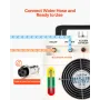 Industrial Water Chiller, 1600W, Industrial Water Cooler Cooling System with Compressor, 7 L Tank Capacity, 13 L/min Max Flow Ra