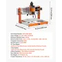 CNC Router Machine, 500W Spindle, 3-Axis Wood Engraving Milling Machine, with 300 x 180 x 80 mm Working Area, Offline Controller