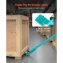 Prylever Bar, 4 T Weight Capacity, 1.4 m Carbon Steel Handle Lever Dolly, Pry Lever Bar with Wheels for Large Pallets, Heavy Ite