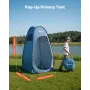 VEVOR Pop up Shower Tent, Instant Portable Privacy Tent Changing Room with Ground Stakes, Ropes, and Carry Bag, 190T Polyester w