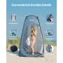 VEVOR Pop up-brusetelt, Instant Portable Privacy Telt Omklædningsrum med jordpæle, reb og bæretaske, 190T polyester m