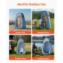 VEVOR Pop up Shower Tent, Instant Portable Privacy Tent Changing Room with Ground Stakes, Ropes, and Carry Bag, 190T Polyester w