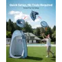 VEVOR Pop up Shower Tent, Instant Portable Privacy Tent Changing Room with Hanging Bag, Ground Stakes, Ropes, Carry Bag, 190T Po