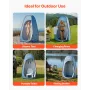 VEVOR Pop up Shower Tent, Instant Portable Privacy Tent Changing Room with Hanging Bag, Ground Stakes, Ropes, Carry Bag, 190T Po