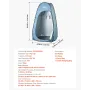 Pop up Shower Tent, Instant Portable Privacy Tent Changing Room with Hanging Bag, Ground Stakes, Ropes, Carry Bag, 190T Polyeste