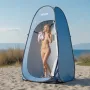 Pop up Shower Tent, Instant Portable Privacy Tent Changing Room with Hanging Bag, Ground Stakes, Ropes, Carry Bag, 190T Polyeste