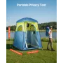 Camping Shower Tent, 1 Room, Portable Privacy Tent Changing Room with Shower Bag, Ground Stakes, Ropes, Carry Bag, and Support P
