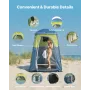 Camping Shower Tent, 1 Room, Portable Privacy Tent Changing Room with Shower Bag, Ground Stakes, Ropes, Carry Bag, and Support P