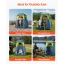 Camping Shower Tent, 1 Room, Portable Privacy Tent Changing Room with Shower Bag, Ground Stakes, Ropes, Carry Bag, and Support P