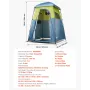 VEVOR Camping Shower Tent, 1 Room, Portable Privacy Tent Changing Room with Shower Bag, Ground Stakes, Ropes, Carry Bag, and Sup