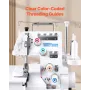 Serger Overlock Sewing Machine, 1250 Stitches Per Minute, 3 and 4 Thread Capability, with LED Light and Strong Suction Feet, Hea