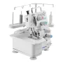 Serger Overlock Sewing Machine, 1250 Stitches Per Minute, 3 and 4 Thread Capability, with LED Light and Strong Suction Feet, Hea