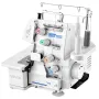Serger Overlock Sewing Machine, 1250 Stitches Per Minute, 3 and 4 Thread Capability, with LED Light and Strong Suction Feet, Hea