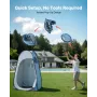 Pop up Shower Tent, Instant Portable Privacy Tent Changing Room with Shower Bag, Ground Stakes, Ropes, Carry Bag, 190T Polyester