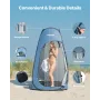 VEVOR Pop up brusetelt, Instant Portable Privacy Telt Omklædningsrum med brusetaske, Ground Stakes, Reb, Bæretaske, 190T Pol