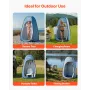 VEVOR Pop up Shower Tent, Instant Portable Privacy Tent Changing Room with Shower Bag, Ground Stakes, Ropes, Carry Bag, 190T Pol