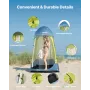 VEVOR Camping Shower Tent, 1 Room, Portable Privacy Tent Changing Room with Ground Stakes, Ropes, Carry Bag, and Steel Poles, 20