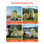 VEVOR Camping Shower Tent, 1 Room, Portable Privacy Tent Changing Room with Ground Stakes, Ropes, Carry Bag, and Steel Poles, 20