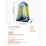 Camping Shower Tent, 1 Room, Portable Privacy Tent Changing Room with Ground Stakes, Ropes, Carry Bag, and Steel Poles, 200D Oxf