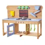 VEVOR Mud Kitchen, Outdoor Mud Kitchen for Kids, Wood Outdoor Play Kitchens with Stoves, Hooks, Double Sinks, Planting Shovels, 