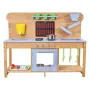 Mud Kitchen, Outdoor Mud Kitchen for Kids, Wood Outdoor Play Kitchens with Stoves, Hooks, Double Sinks, Planting Shovels, Spatul