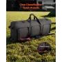 88 Key Keyboard Case, 1040 x 430 x 130 mm Interior, Padded Rolling Piano Case with Wheels, Sturdy Handle, 3-Pocket Storage, Gig 