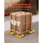 4PCS Machinery Skate Dolly, 11999.8 kg Industrial Machinery Mover, Heavy Duty Carbon Steel Machinery Moving Skate & 4 Carbon Ste
