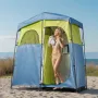 campingbrusetelt, 2-værelses bærbart privatlivstelt