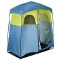 Camping Shower Tent, 2-Room Portable Privacy Tent Changing Room with Shower Bag, Ground Stakes, Ropes, Carry Bag, and Support Po